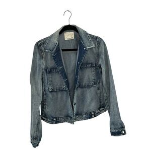 Life in Progress Light Wash Denim Jacket Women’s Small Button Front